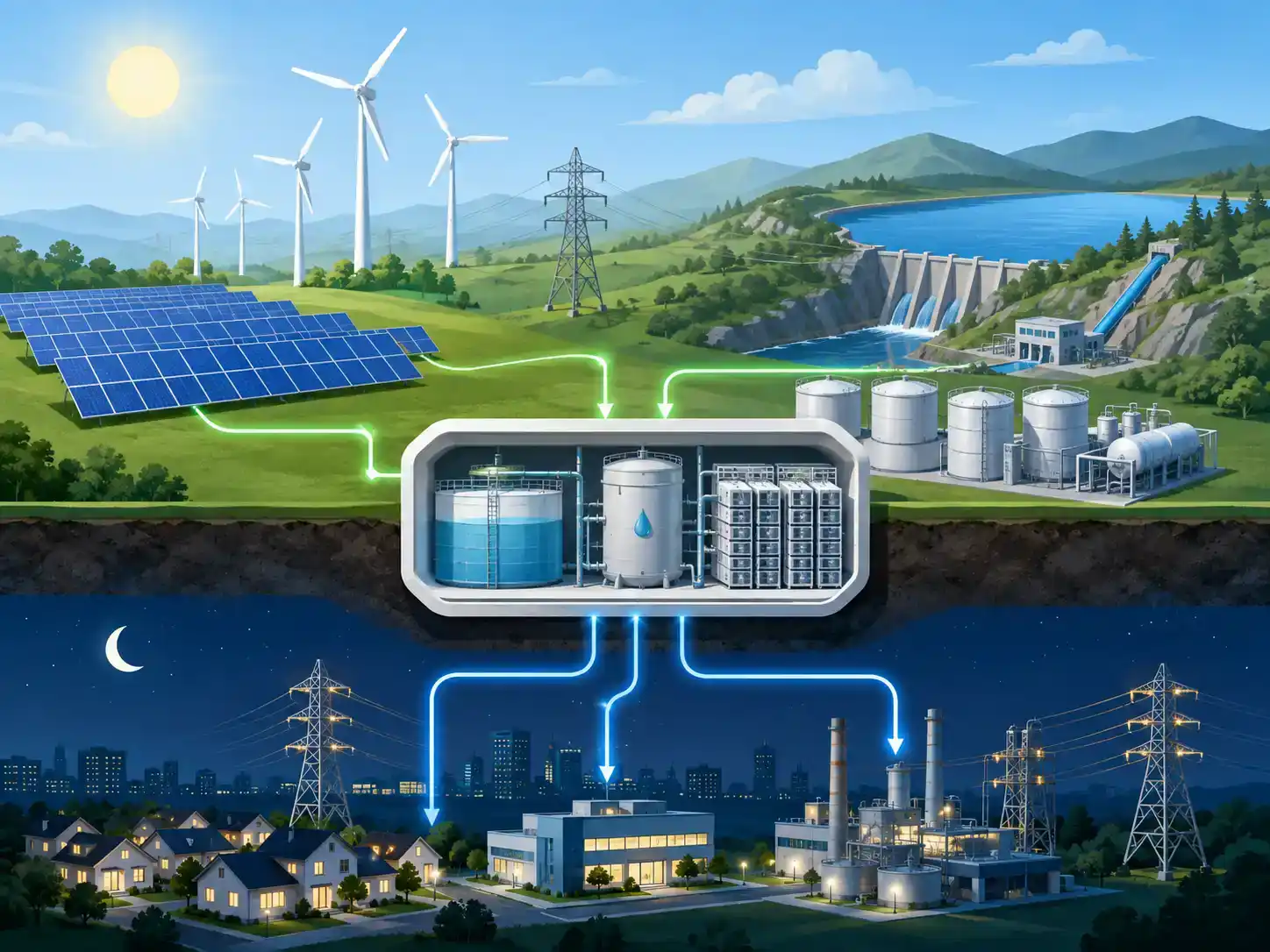 Long-duration energy storage balancing solar and wind power Long-duration energy storage balancing solar and wind power